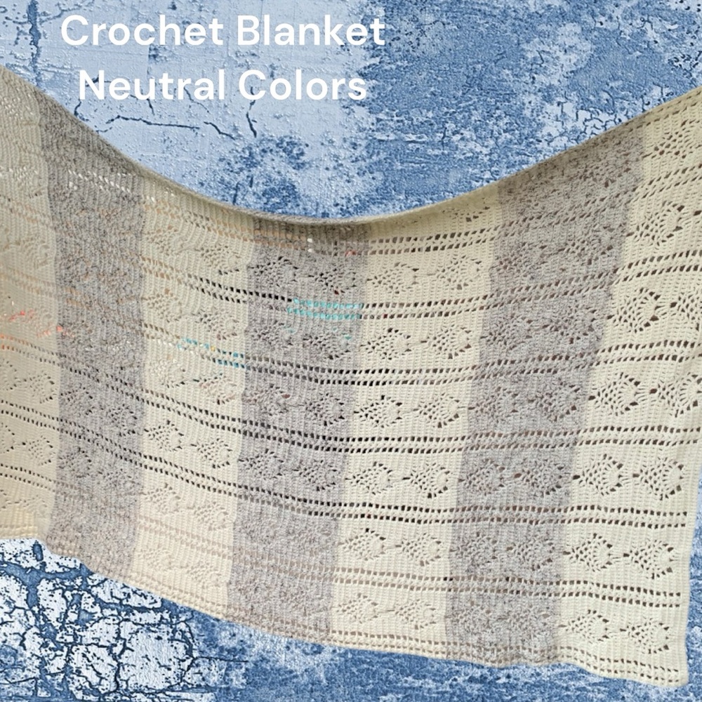 Crochet Blanket Neutral Tones